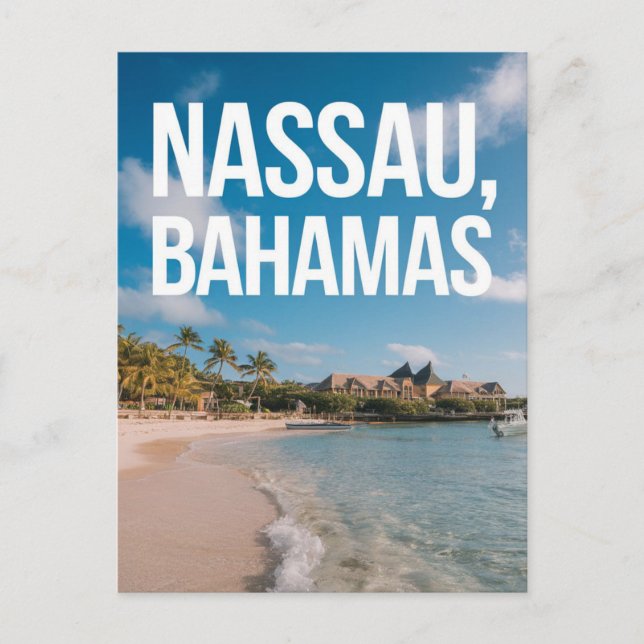 Carte Postale Nassau Bahamas Travel Art (Devant)
