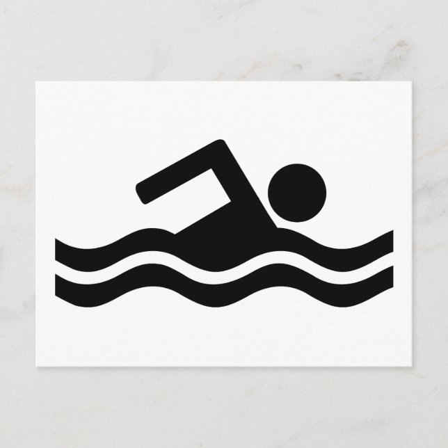 Carte Postale Natation (Devant)