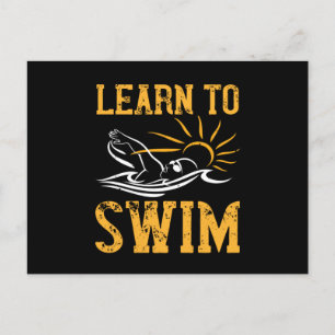 Carte Postale Natation - Apprendre à nager