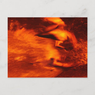 Carte Postale Natation dans le feu