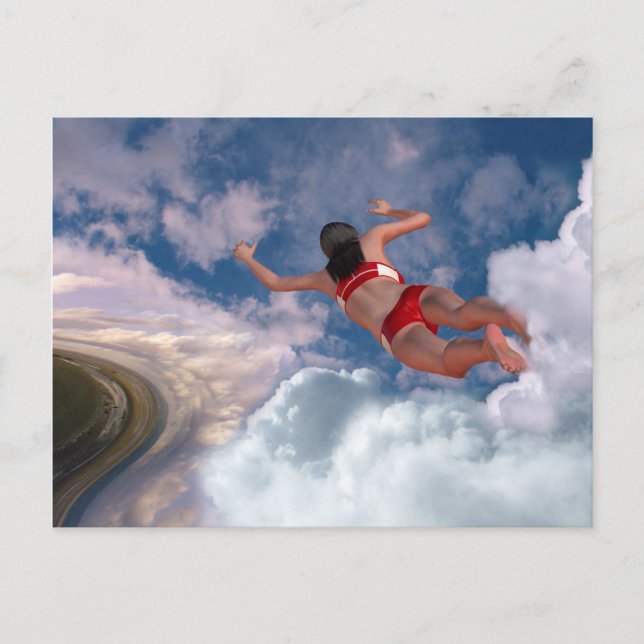 Carte Postale Natation dans le nuage (Devant)