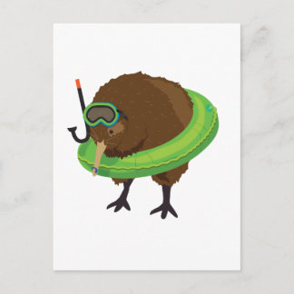 Carte Postale Natation de Kiwi