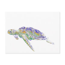 Natation Tortue de mer Art Moderne