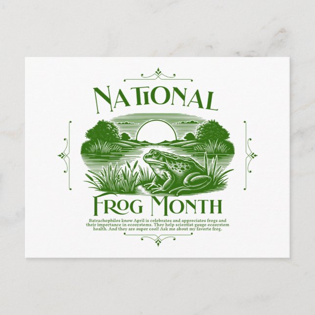 Carte Postale National Frog Month (Devant)
