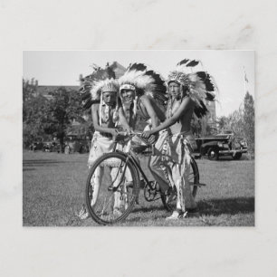Carte Postale Native American Boys, années 1930