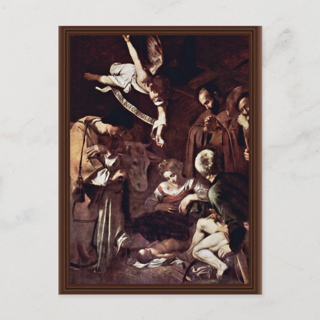 Carte Postale Nativité Avec Saint-Laurent Et Saint-François Par  (Devant)