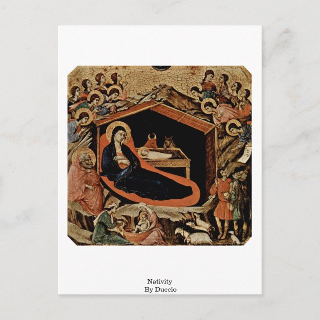 Carte Postale Nativité De Duccio (Devant)
