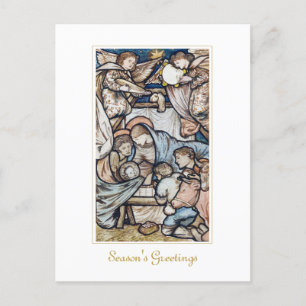 Carte Postale Nativité de Noël Vintage