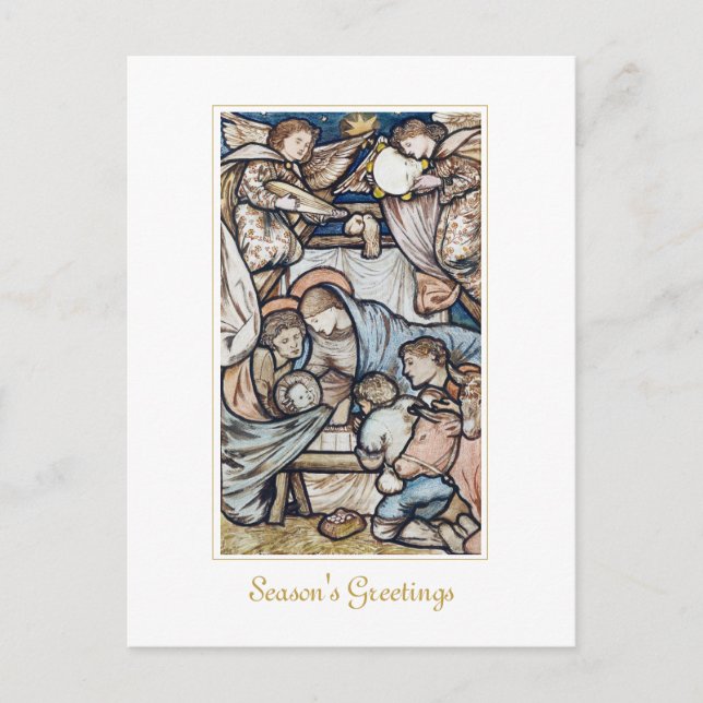 Carte Postale Nativité de Noël Vintage (Devant)