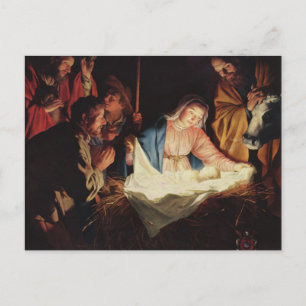 Carte Postale Nativité Gerard van Honthorst