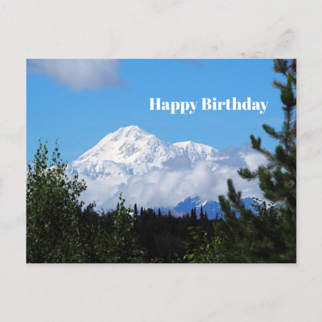 Carte Postale Nature Alaska Denali Scénario Photo Anniversaire (Devant)