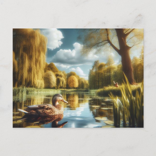 Carte Postale Nature avec canard (Devant)