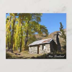 Carte Postale Nature d'automne, cabane, campagne, Nouvelle-Zélan