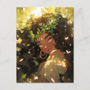 Carte Postale Nature Déesse Imaginaire afro-américain Art