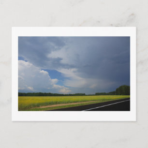 Carte Postale Nature Paysage Tempête Décor Route Biélorussie
