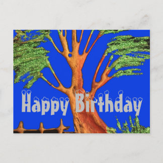 Carte Postale Naturel Joyeux Anniversaire Coloré Ciel bleu Acaci