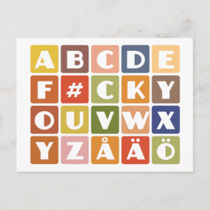 Carte postale Naughty Alphabets