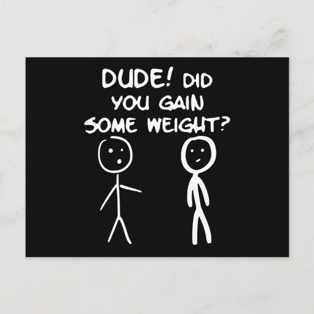 Carte Postale Naughty Minimalsim Comic Joke Stick Man Figure (Devant)