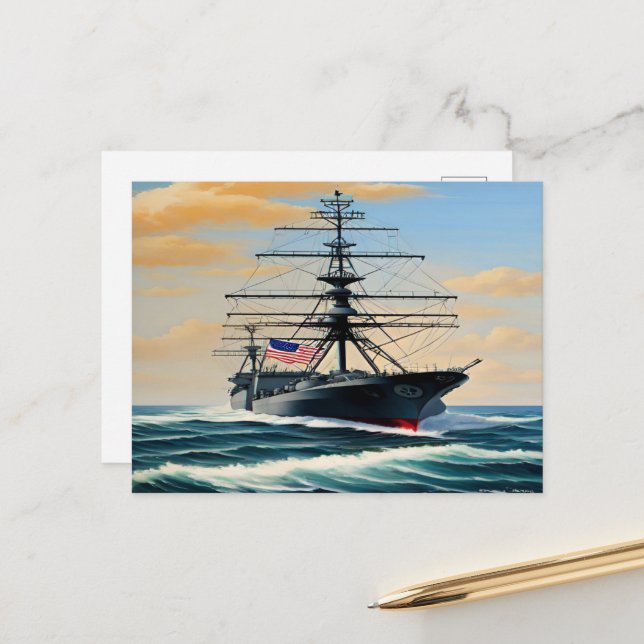 Carte postale Navale (Devant/Arrière en situation)