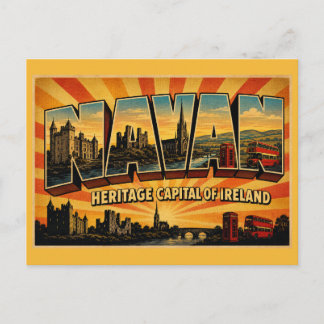 Carte Postale Navan Irlande Capitale du Patrimoine Art Vintage