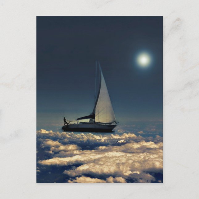 Carte Postale Navigation à travers les nuages Dreamy Collage (Devant)