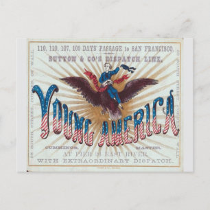 Carte Postale Navire à voile Clipper Young America