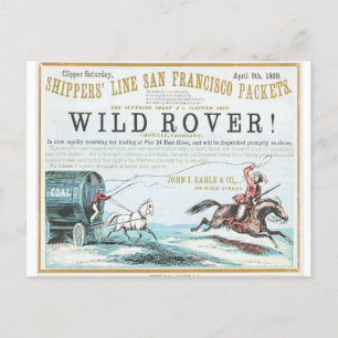 Carte Postale Navire à voile Wild Rover Clip
