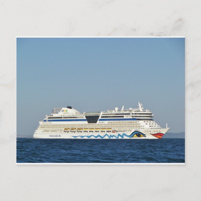 Carte Postale Navire de croisière coloré (Devant)