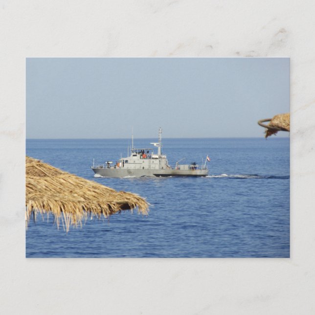 Carte Postale Navire de patrouille côtière égyptienne (Devant)