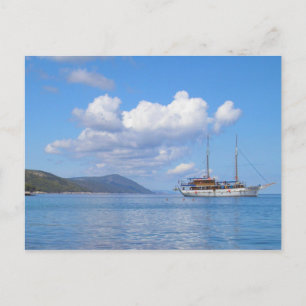 Carte Postale Navire sur la côte de Hvar, Croatie