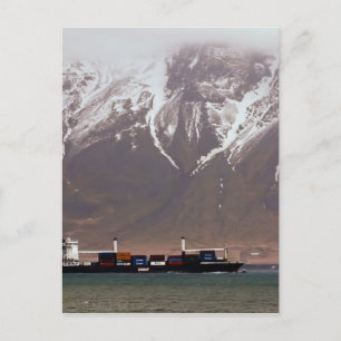 Carte Postale NAVIRES DE CROISIÈRE autour des MONTAGNES DE NEIGE