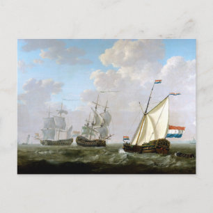 Carte Postale Navires de la compagnie hollandaise East India par