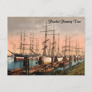 Carte Postale Navires en Hambourg Harbour, Allemagne