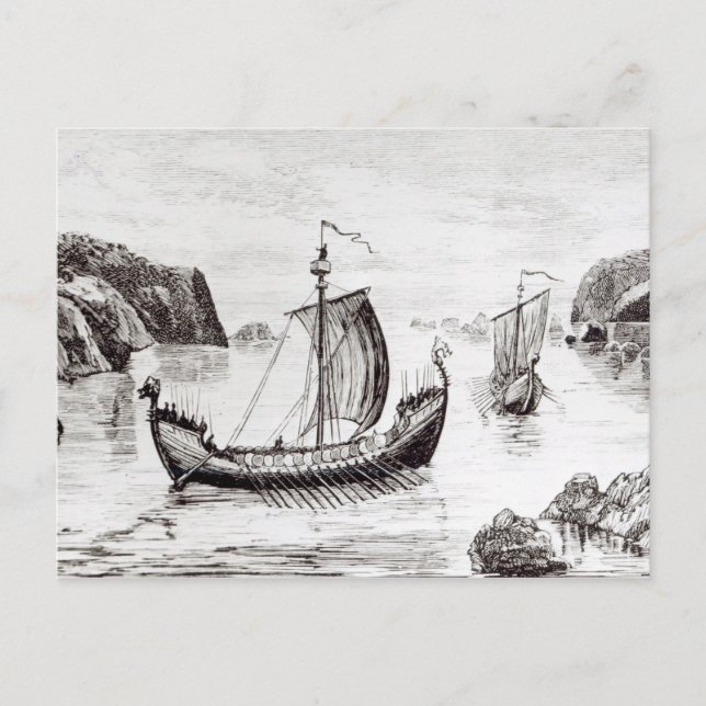 Carte Postale Navires viking (Devant)