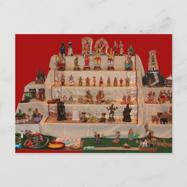 Carte Postale Navratri Golu, un festival de poupées (Devant)