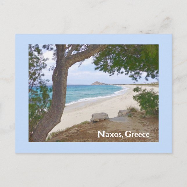 carte postale/ Naxos, Grèce/plage (Devant)