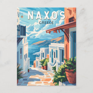 Carte Postale Naxos Grèce Voyage Art Vintage