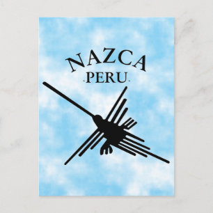 Carte Postale Nazca Pérou Colibri Avec Texte Courbé