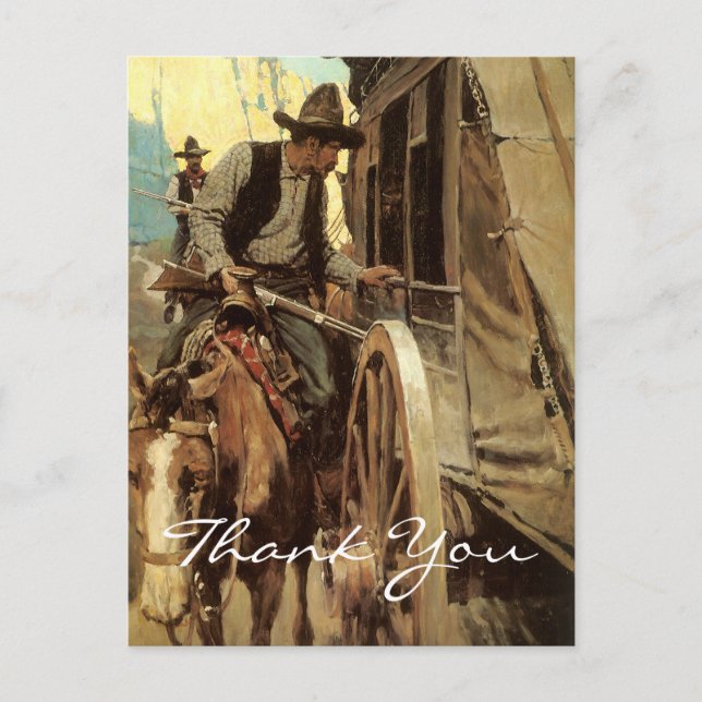 Carte Postale NC Wyeth Vintage Cowboy (Devant)