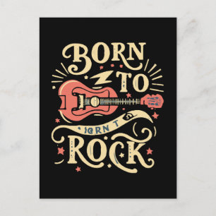 Carte Postale Né à Rock Electric Guitar