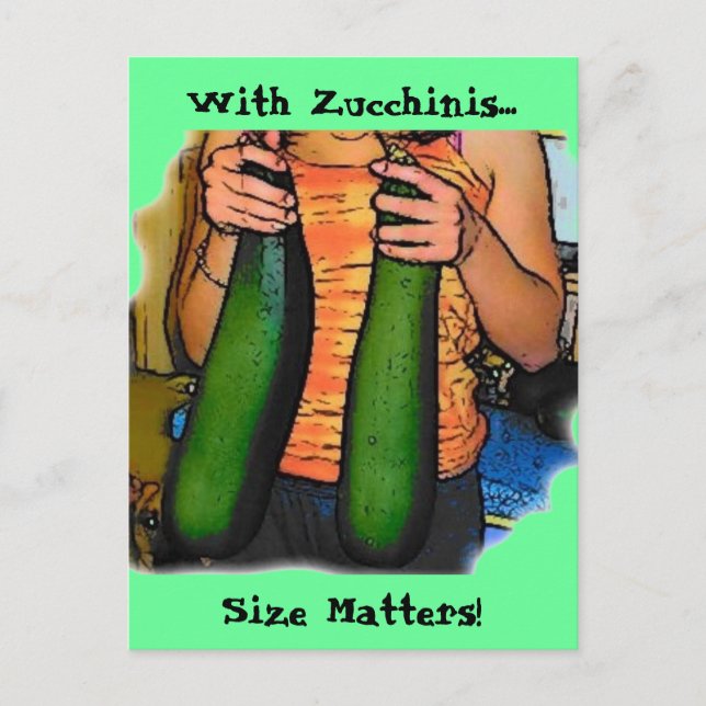 Carte Postale Ne détestez pas mes doubles courgettes Z (Devant)