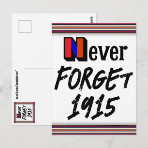 Carte postale Ne jamais oublier 1915