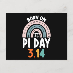 Carte Postale Né Le Jour Du Pi Anniversaire Math Funny