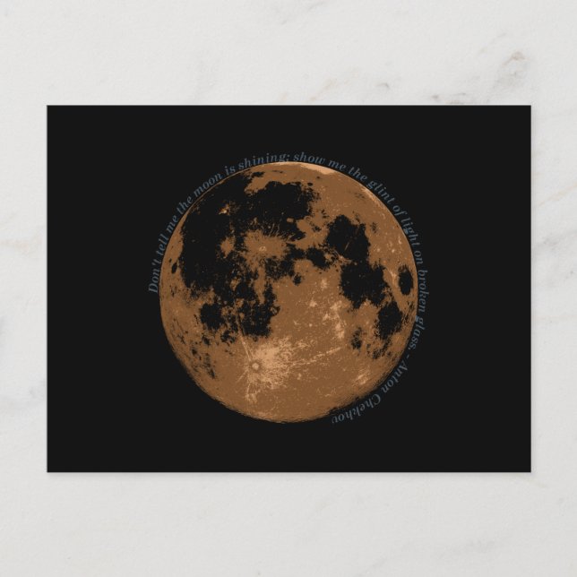 Carte Postale Ne me dites pas que la lune brille la citation de  (Devant)