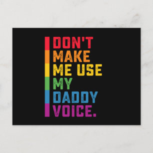 Carte Postale Ne me faites pas utiliser My Daddy Voice Funny Gay