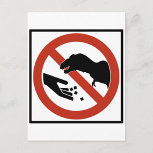 Carte Postale Ne pas alimenter le T-Rex