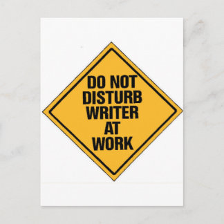 Carte Postale Ne pas déranger l'auteur au travail