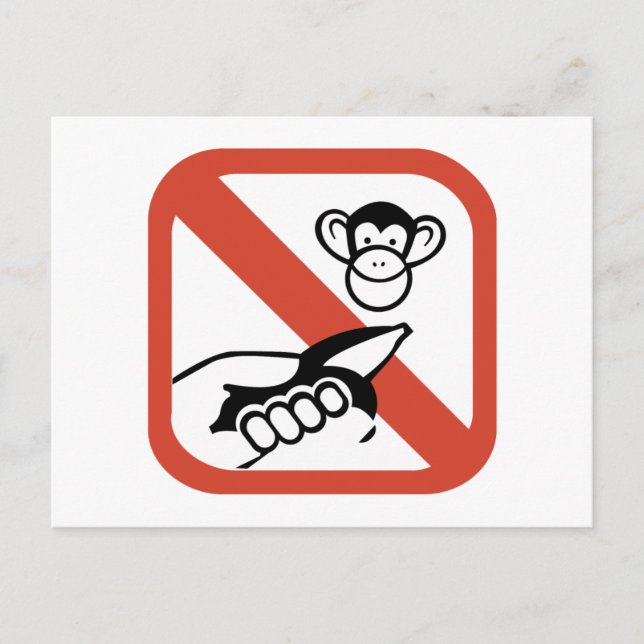 Carte Postale Ne Pas Nourrir Le Singe (2) (Devant)