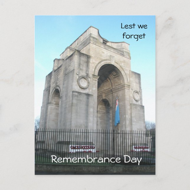 Carte Postale Ne pas oublier le jour du Souvenir (Devant)