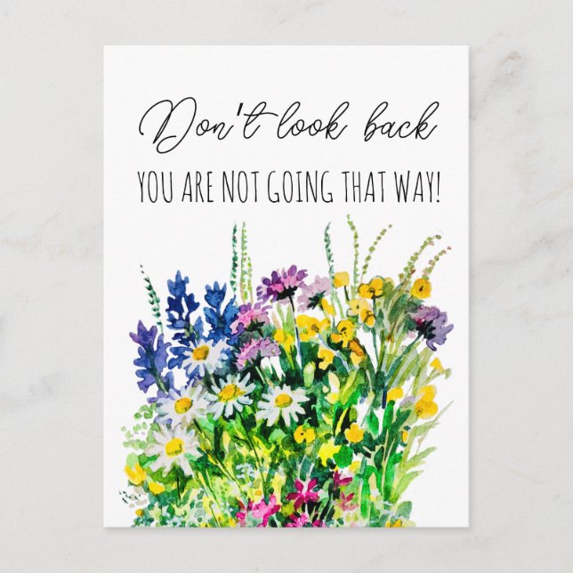 Carte Postale Ne pas regarder en arrière (Devant)